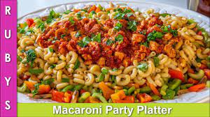 Macaroni Party Pasta Platter Colorful Tasty Presentable Recipe For Any Dawat In Urdu Hindi Rkk Yout Pasta Recipes Italian Pasta Recipes Vegetable Recipes