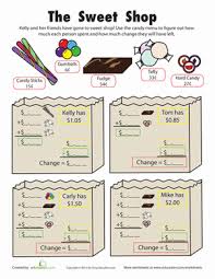 Make Change Sweet Shop Worksheet Education Com Money Math Lessons Money Math Teaching Money