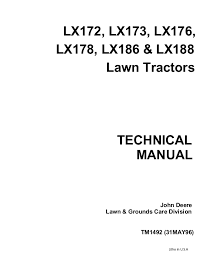 We all know that reading wiring diagrams john deere parts is useful, because we can get a lot of information in the resources. John Deere Lx176 Lawn Garden Tractor Service Repair Manual