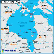 hudson bay map and map of hudson bay depth size history