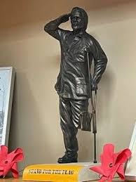 Stephentown Library exhibiting wounded warrior statue