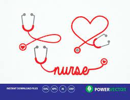 Download Stethoscope Svg Nurse Word Art Svg Nurse Heart Monogram Frame Stethoscope Heart Clipart Vector 83481 Svgs Design Bundles