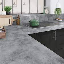 Mais habituellement, avec les matériaux modernes, vous n'aurez pas à vous en tracasser avant de longues années : Plan De Travail Stratifie Effet Beton New Mat L 246 X P 63 5 Cm Ep 38 Mm Leroy Merlin