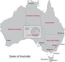 Neueste karte + 4 updates pro jahr. Grau Australien Karte Mit Regionen Und Stadte Leinwandbilder Bilder Brisbane Tasmanien Melbourne Myloview De