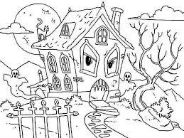 Wrecked and abandoned vintage village cemetery troubled graveyard halloween old house printable scooby doo coloring haunted ghost town monster drawing sheet for. 26 Haunted House Coloring Page Ideas House Colouring Pages Coloring Pages Haunted House