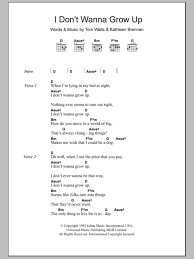 Tom Waits I Don T Wanna Grow Up Musicroom Com