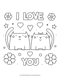 Colouring in has loads of benefits for stress relief and art. I Love You Coloring Page Free Printable Pdf From Primarygames