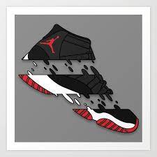 Buy 11 Bred Art Print By Flyninc Worldwide Shipping Available At Society6 Com Just One Of Millions Of High Quality P Nike Art Sneaker Art Sneaker Posters