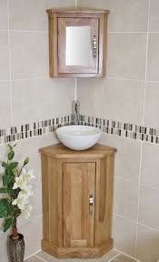 Corner Bathroom Cabinet Oak Vanity Set Ceramic Basin Bowl Sink Mirrored Unit With Images Small Bathroom Layout Corner Sink Bathroom Corner Bathroom Vanity