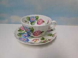 Vintage Embassy Ware Fondeville England Morning Glory Flowers Etsy Tea Cups Morning Glory Flowers Morning Glory