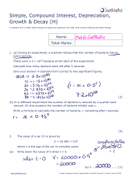 Simple Compound Interest Depreciation Growth