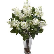 Primrue Lilac Floral Arrangement In Vase In 2021 Silk Flower Arrangements Artificial Flower Arrangements Flower Arrangements