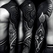 37 black mens tattoos ranked in order of popularity and relevancy. 70 All Black Tattoos For Men Blackout Design Ideas