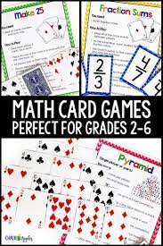 Math Playing Card Games Math Card Games Card Games For Kids Printable Math Games