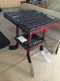 Hockey stick builds llc designs and creates custom furniture and clocks out of hockey sticks. 270 Hockey Furniture Ideas Hockey Hockey Room Hockey Decor