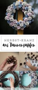Herbstlicher Tannenzapfen Kranz Tannenzapfen Kranz Tannenzapfen Mit Tannenzapfen Basteln