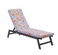 2-Piece Aluminum Outdoor Chaise Lounge Chair Set with Floral ...