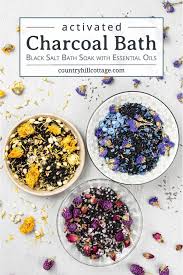 Dried herbs or flowers, like lavender buds or rose petals, can also be added, but it means they'll be floating in the bath water, which not everyone likes. Activated Charcoal Bath Diy Charcoal Bath Salts Gift Printable Label