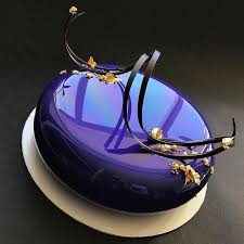 Black And White Mirror Glaze Cake Blue Purple Black Mirror Glaze On One Tier Cake Mirror Glaze Cake Recipe Black Gold Decorations On Top In 2020 Mirror Glaze Cake Mirror Glaze Cocoa Butter Gel