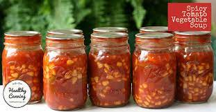 Spicy Tomato Vegetable Soup Healthy Canning