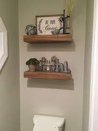 Pin By Leslie Busch On Guest Bathroom Ideas Half Bathroom Decor Half Bath Decor Bathroom Shelf Decor