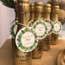 Tropical Baby Shower Champagne Baby Shower Favor Tags Tropical Baby Shower Baby Shower Decorations Neutral Baby Shower Champagne