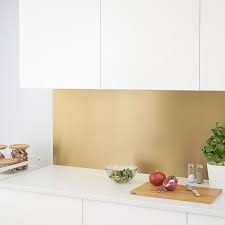 Gli stickers per la cucina per esempio grazie a. Lysekil Rivestimento Da Parete Double Face Color Ottone Color Acciaio Inox 119 6x55 Cm Ikea Svizzera