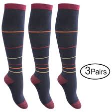 Fytto 3 Pairs 4080 Compression Socks Graduated 15 20mmhg Support Hosiery For Varicose Veins Improves Circulation Reduces Swelling And Energizes