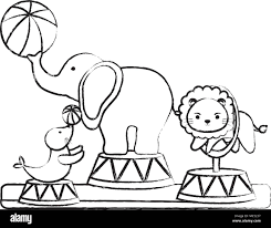 Circus Elephant Sketch Hi-Res Stock Photography And Images - Alamy