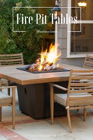Make Fire The Centerpiece Of Your Dinning Table Fire Pit Tables Woodlanddirect Com Outdoor Fire Pit Fire Pit Table Fire Pit Coffee Table