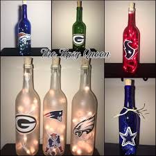 Free Shipping Nfl Ncaa College Sorority Fraternity Etsy Wine Bottle Decor Lighted Wine Bottles Bottles Decoration