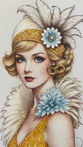 Klara Markova coloring book with colored pencils