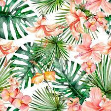 Pin By William Ariza On Watercolour Most Of Them Leaf Wallpaper Hibiscus Flower Drawing Tropical Wallpaper