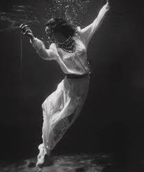 They can make photos more serious. Vintage Fashion Photo Underwater Photography Art Antique Photograph Beautiful Woman Black And White Painting By Celestial Images