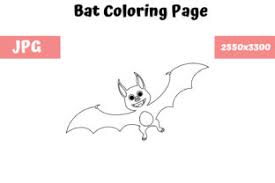 These free printable bat coloring pages can be download and print. Bat Coloring Page For Kids Graphic By Mybeautifulfiles Creative Fabrica
