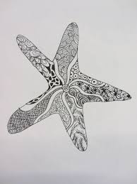 Zentangle Star Fish By Jen Of Zen Doodle Club Zentangle Drawings Zentangle Art Zen Doodle