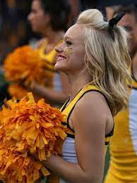 50 photos of celebrities' short haircuts and hairstyles done right. Short Cheerleading Hairstyle Blonde Bump Wavy Curls Short Hair Cheer Cheer Hair Cheerleading Hairstyles Sports Hairstyles