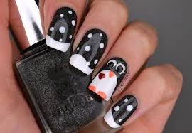 Le nail art se met à l'heure de noël et des fêtes de fin d'année. Deco Ongles Noel Pour L Hiver Avec Penguin Penguin Nails Penguin Nail Art Christmas Nails