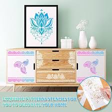 Maybe you would like to learn more about one of these? 12 Pieces Large Mandala Stencil Reusable Mandala Painting Templates 8 3 X 11 7 Inch Floral Design Stencil Mandala Drawing Craft Stencil For Diy Wall Tile Furniture Canva Outdoor Indoor Decoration Pricepulse