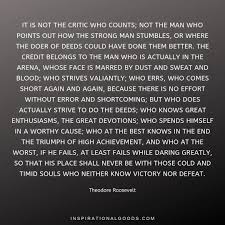 We did not find results for: The Man In The Arena A Quote From Theodore Roosevelt Stoicism