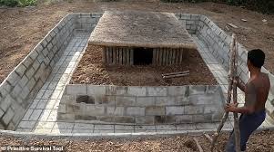 Can you see who else is helping out in the garden? Two Men Dig Swimming Pool And Build Secret Underground Home In Just Two Weeks Using Primitive Tools Daily Mail Online