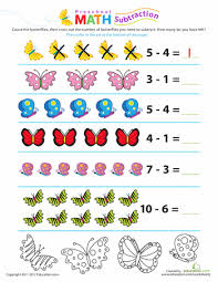 Bye Bye Butterflies Worksheet Education Com Kindergarten Math Worksheets Addition Math Subtraction Kids Math Worksheets
