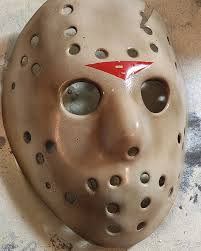 Had some time to kill, so I decided to fool around with a ToTS Killer  Goalie Mask. 100% airbrushed paint, vinyl chevron. If anyone is interested  I might start carrying these with