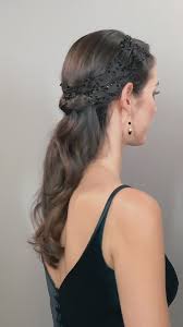 Crystal Black Occasion Fashion Hairstyle Garland Headdress Black Dewdrop Garland By Hermione Harbutt Made Of Gorgeou Uzun Sac Gelin Sac Modelleri Sac Ve Makyaj