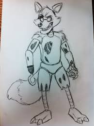 Enjoy A Full Body Sketch Of Foxy Please D Fnaf Drawings Fandom Drawing Fnaf Art