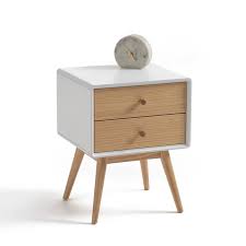 Jimi Bedside Table With 2 Drawers White Wood La Redoute Interieurs La Redoute
