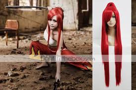 Natürlich wollte ich einzigartig sein. Fairy Tail Erza Scarlet Cosplay Perucken Damen 40 Zoll Hitzebestandige Faser Anime Perucke 727133 2021 27 49