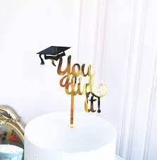 Taartdecoratie Taart Decoratie Geslaagd Taarttopper Diploma Goud