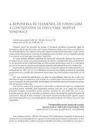 Fiecare executarea silita si fiecare persoana la randul ei are o anumita particularitate, astfel ca sfatul nostru esta sa contactati un avocat specializat ce trebuie sa faca o persoana care primeste o adresa de executare silita si este hotarat sa formuleze o contestatie la executare? Https Www Ceeol Com Content Files Document 863258 Pdf