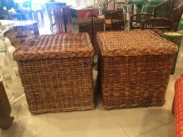 Here you'll find how to get the rattan end table from animal crossing: Vintage Pair Of Braided Wicker Rattan Side End Tables Benches Square For Sale At 1stdibs